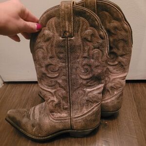 Laredo Leopard Print Lined Boots